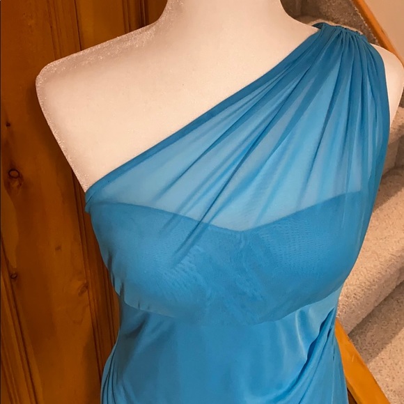 One shoulder Malibu blue dress - Picture 8 of 10